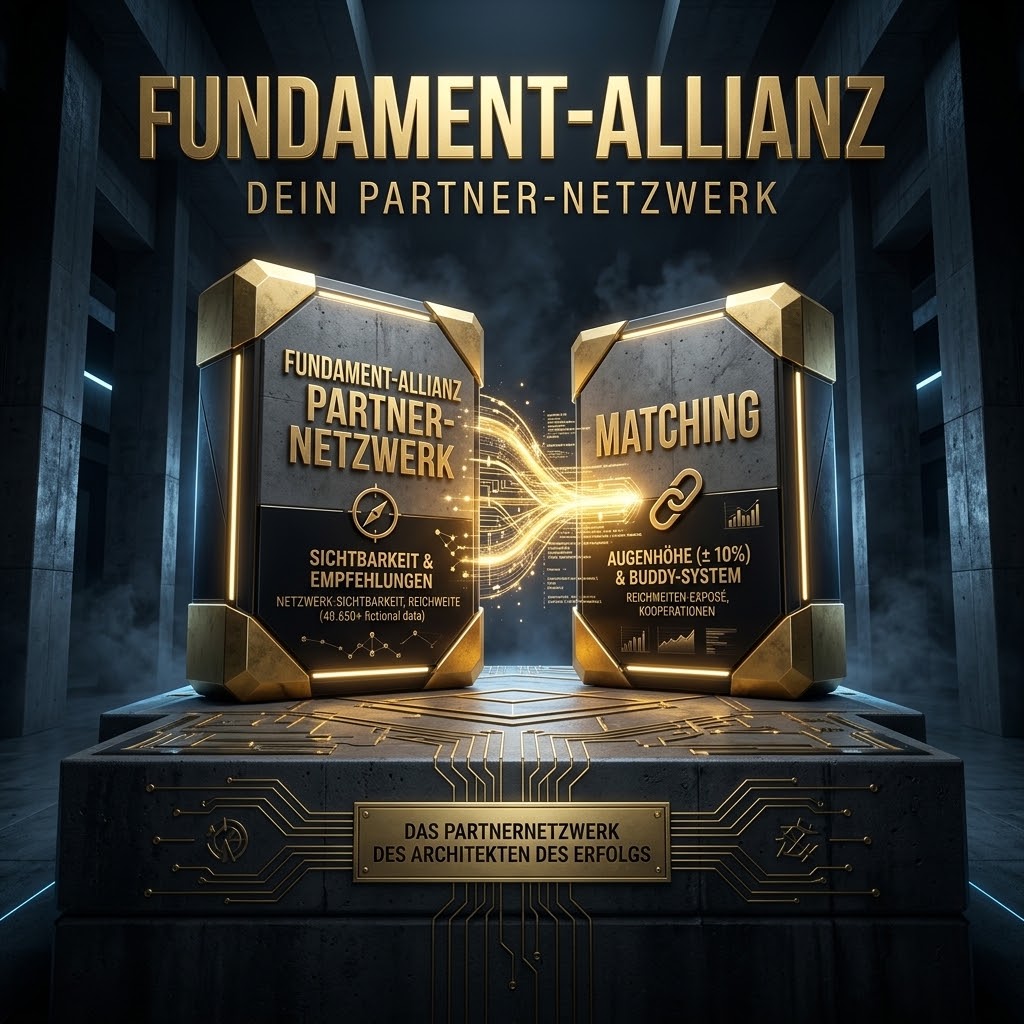 Vergiss tote Facebook-Gruppen. Warum das exakte 10% Reichweiten-Matching der Fundament-Allianz dir echte Partner, Fokus und massive Systeme bringt.