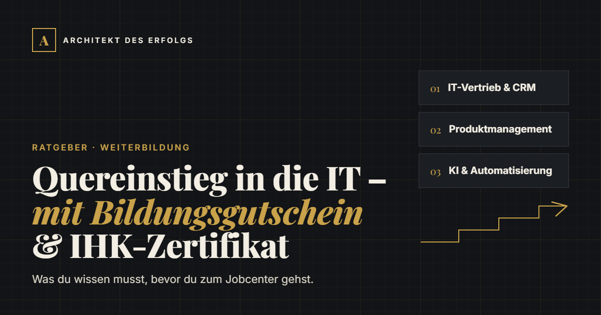 Quereinstieg in die IT mit Bildungsgutschein: So bereitest du dein Gespräch beim Jobcenter richtig vor